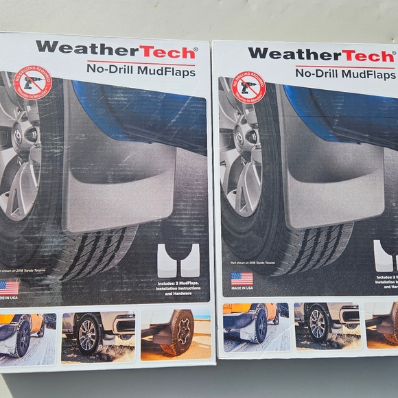 WeatherTech No Drill Mud Flaps Honda CR-V 2017-18, CR-V HYBRID 2017-22. - Picture 1 of 7